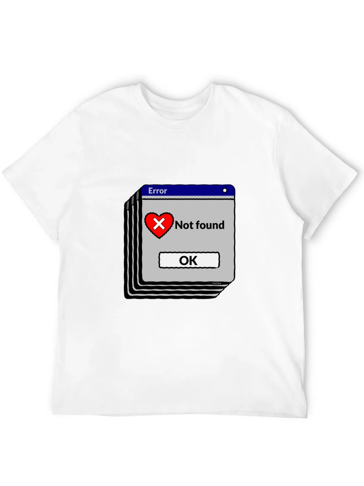 Error Heart Not Found Black T-Shirt product image 3