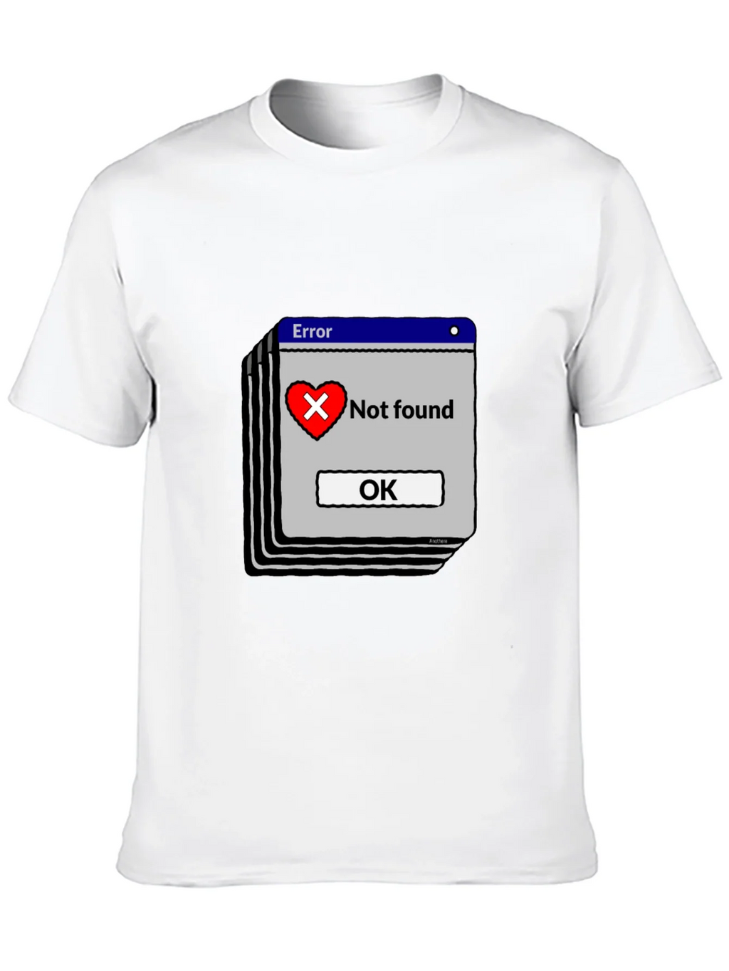 Error Heart Not Found Black T-Shirt product image 12