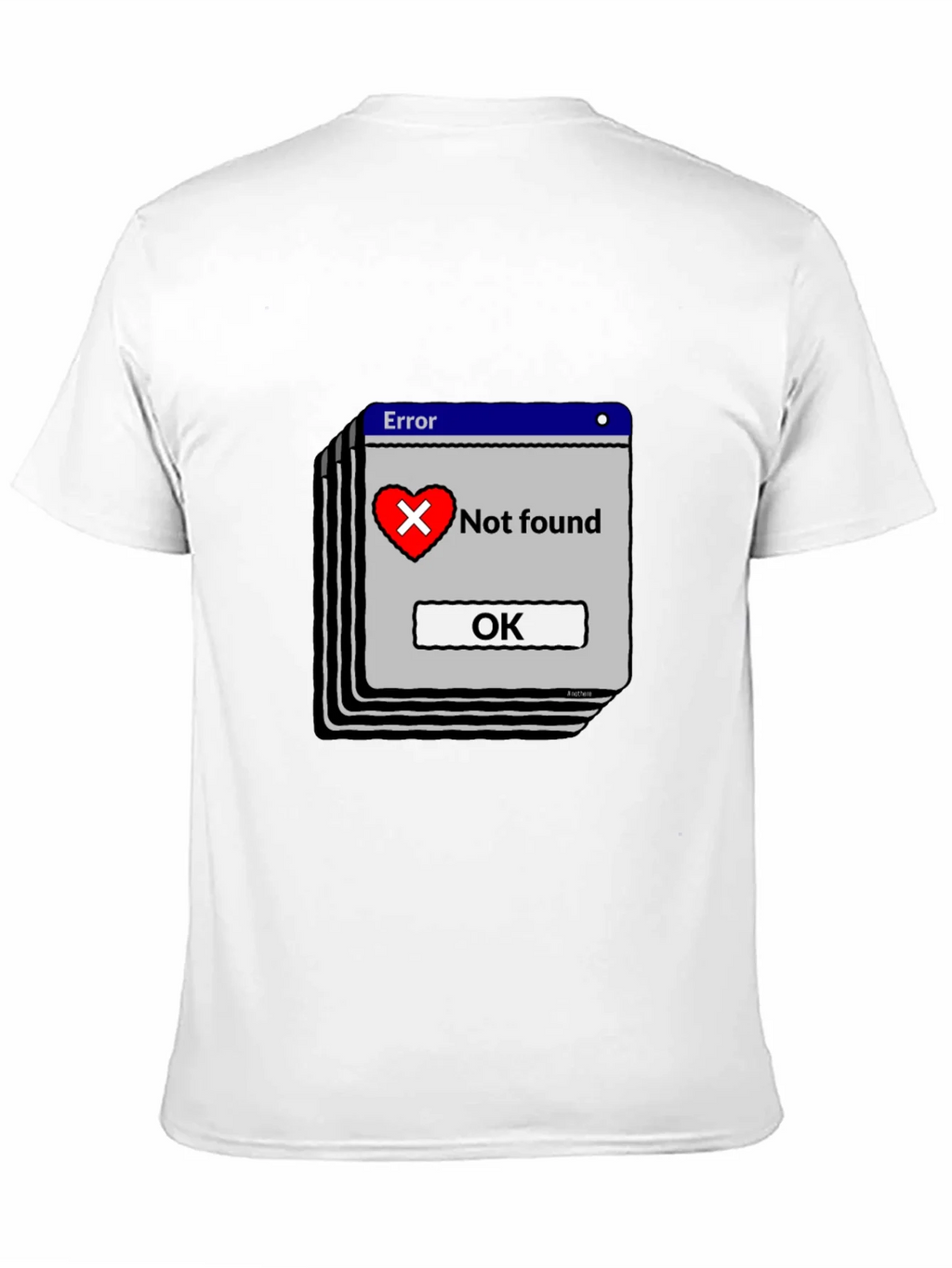 Error Heart Not Found Black T-Shirt product image 2
