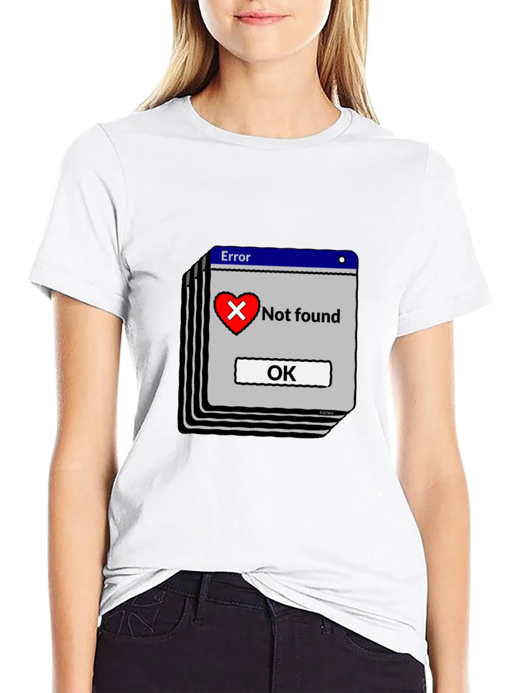 Error Heart Not Found Black T-Shirt product image 11