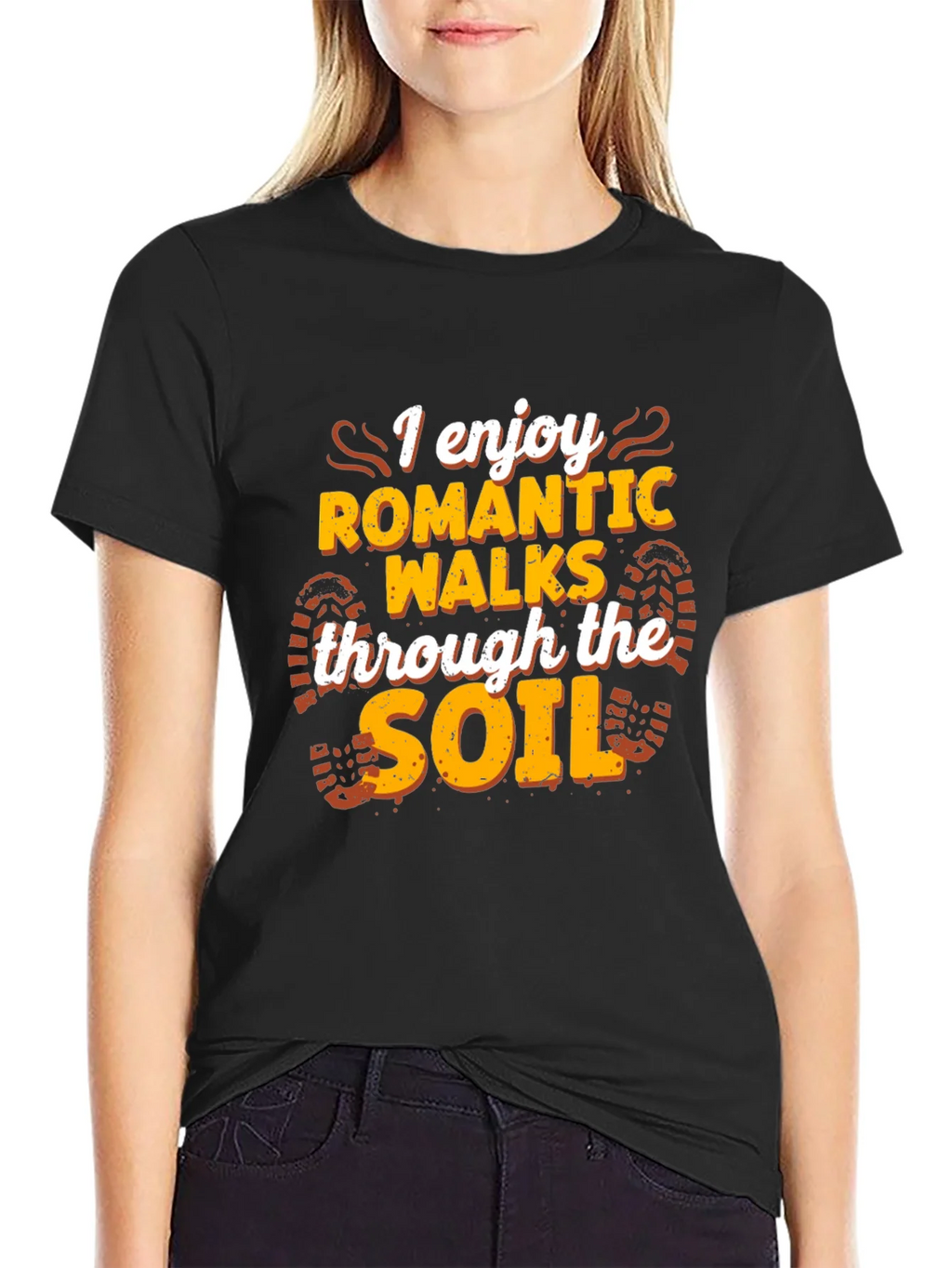 Romantic Walks Soil T-Shirt - Black Funny Hiking Tee product image 5