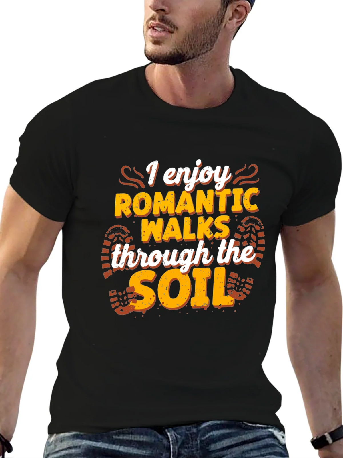 Romantic Walks Soil T-Shirt - Black Funny Hiking Tee product image 9