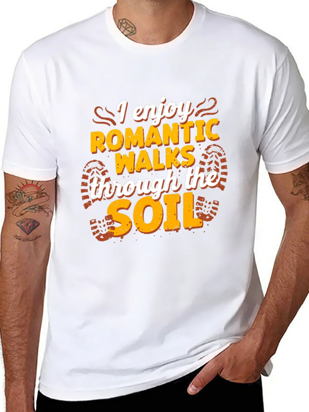 Romantic Walks Soil T-Shirt - Black Funny Hiking Tee product image 10