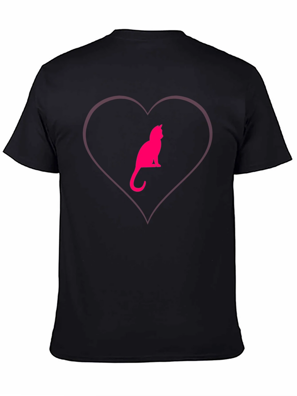 Cat Heart Graphic Tee - Stylish Crew Neck product image 7