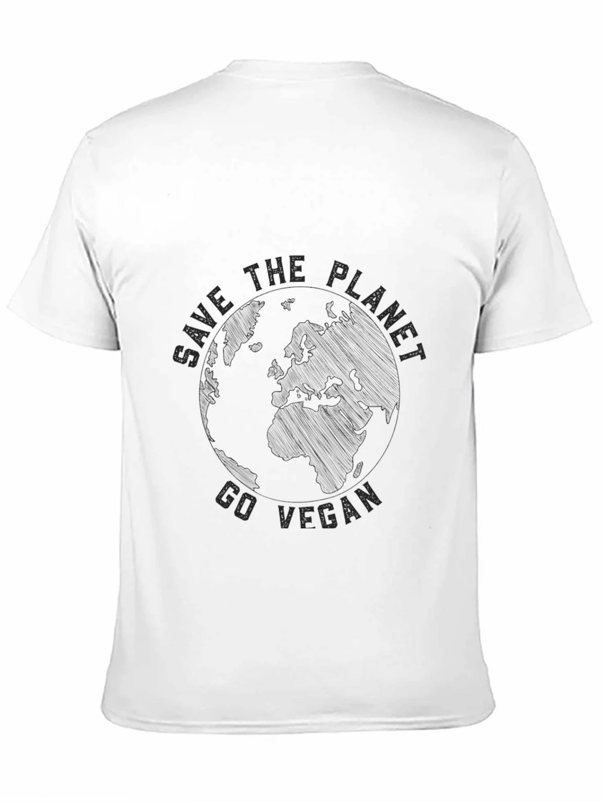 Save the Planet Go Vegan Black T-Shirt product image 2