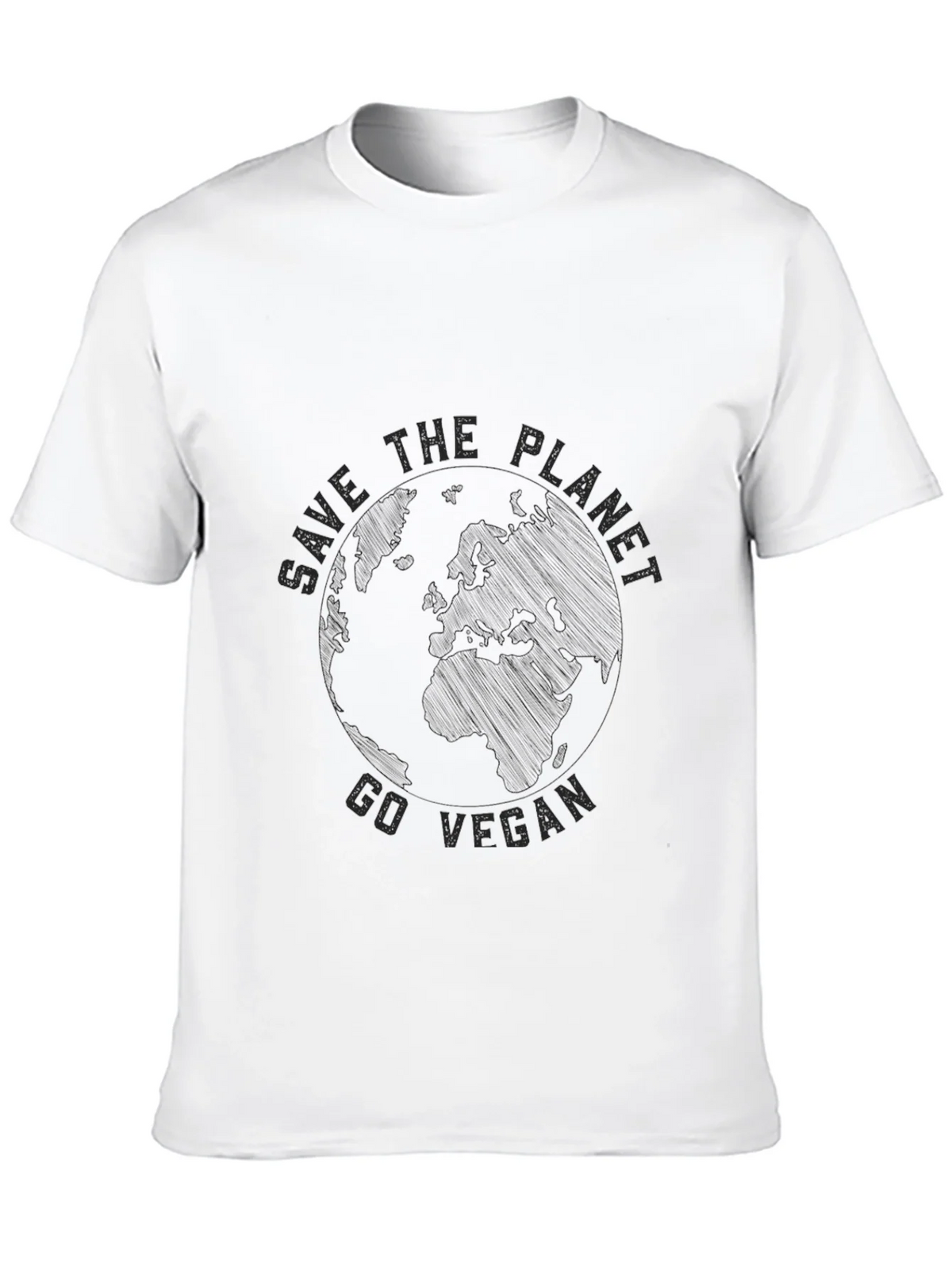 Save the Planet Go Vegan Black T-Shirt product image 12