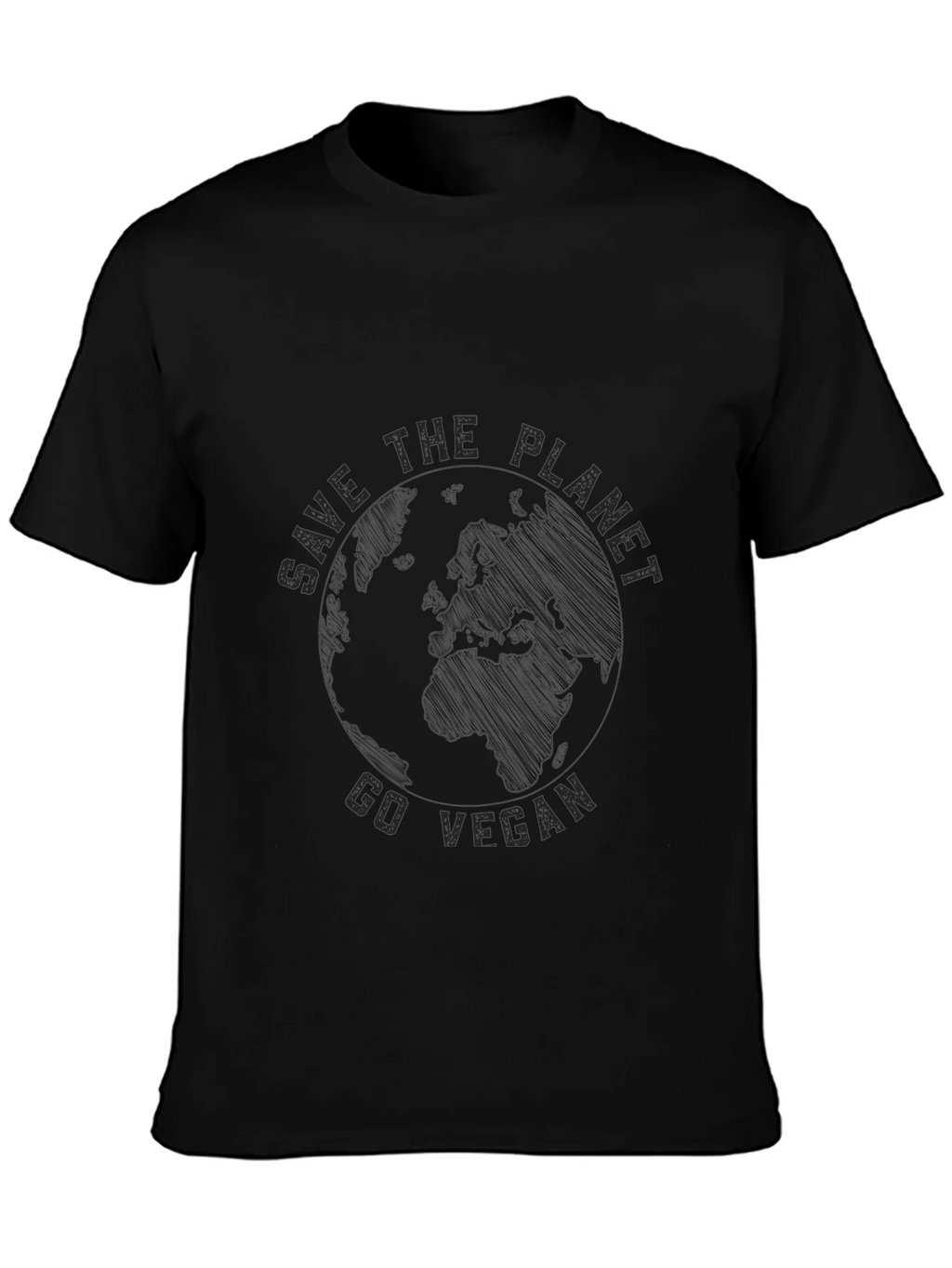 Save the Planet Go Vegan Black T-Shirt product image 6