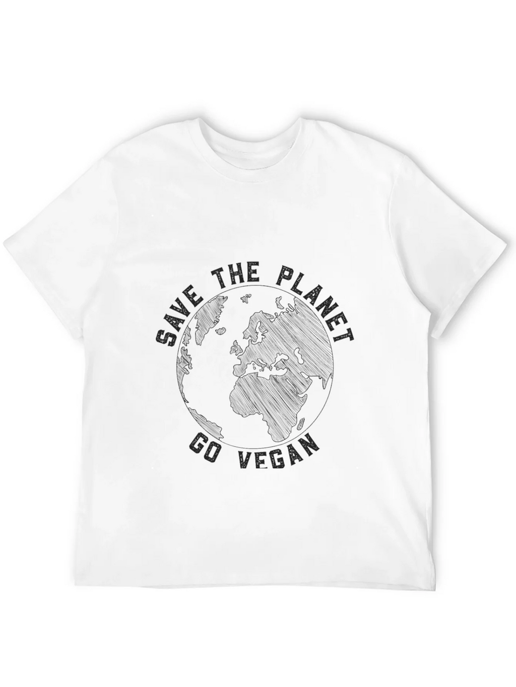 Save the Planet Go Vegan Black T-Shirt product image 3