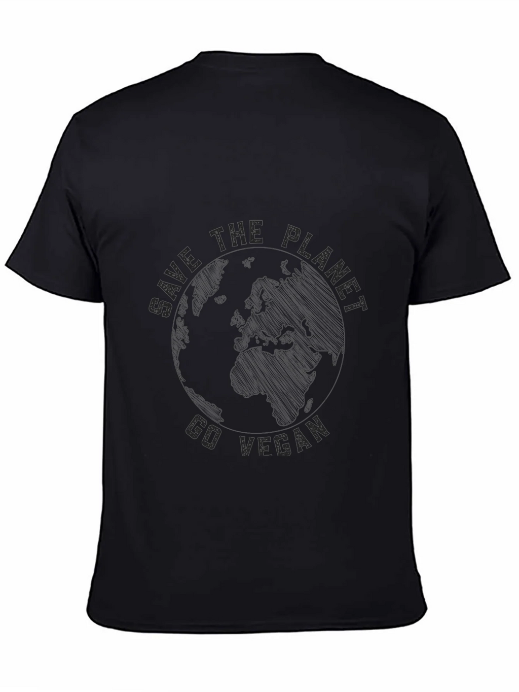 Save the Planet Go Vegan Black T-Shirt product image 7