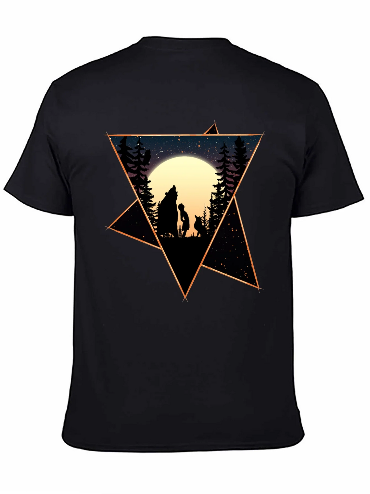 Starry Night Wolf & Child Graphic Tee product image 7