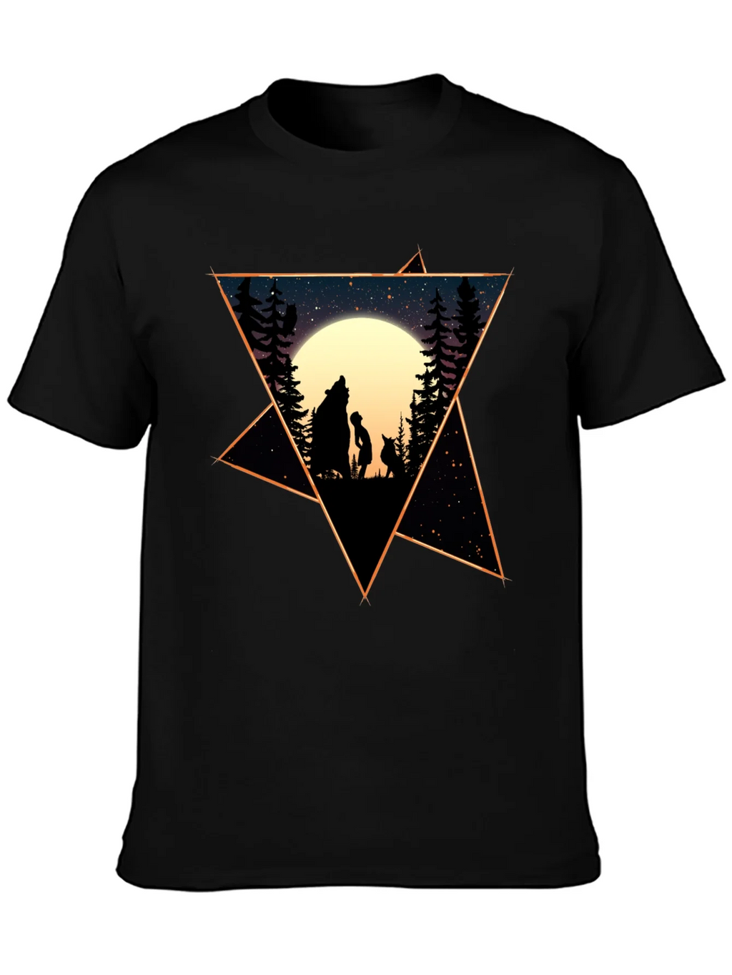 Starry Night Wolf & Child Graphic Tee product image 6