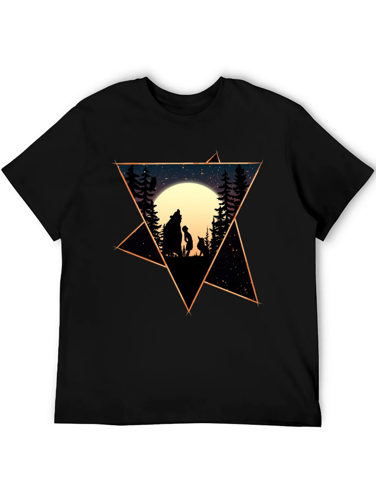 Starry Night Wolf & Child Graphic Tee product image 8