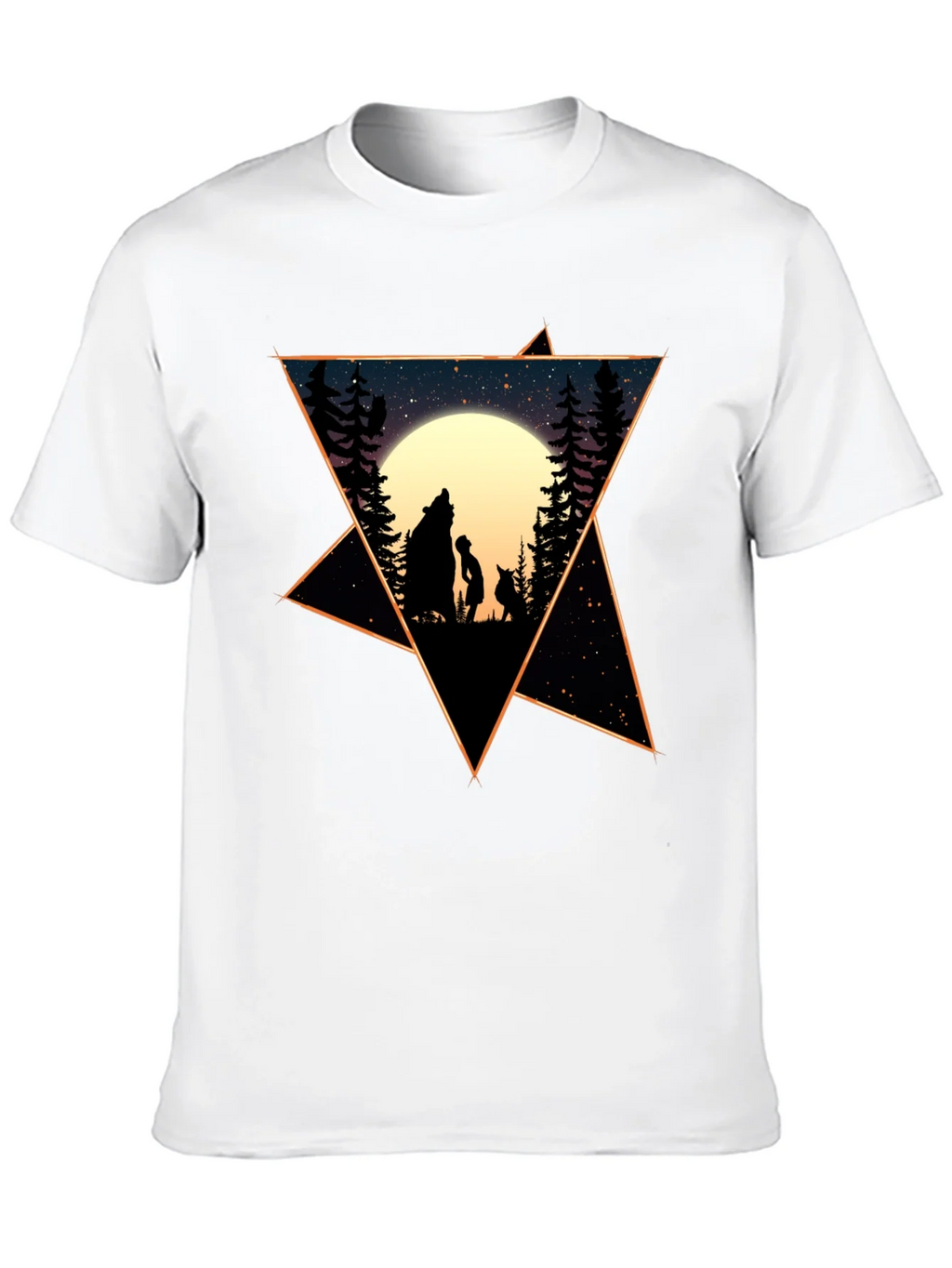 Starry Night Wolf & Child Graphic Tee product image 12