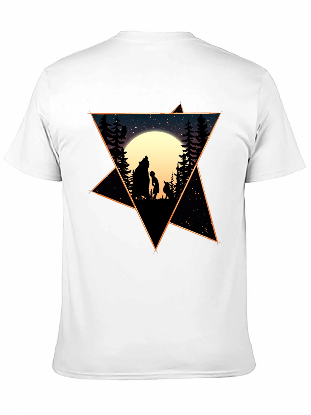 Starry Night Wolf & Child Graphic Tee product image 2