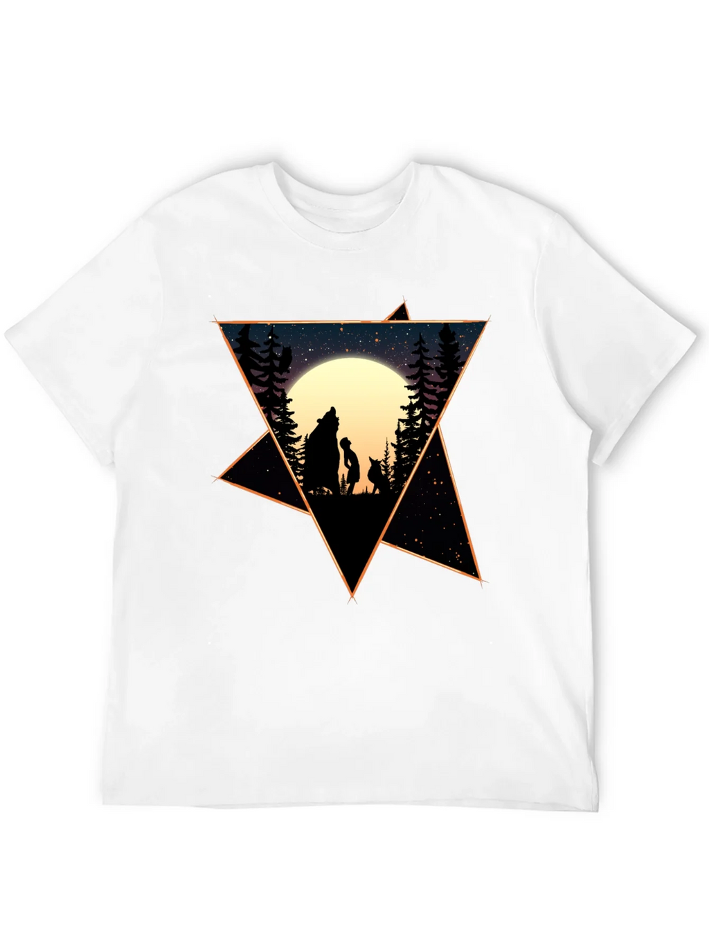 Starry Night Wolf & Child Graphic Tee product image 3