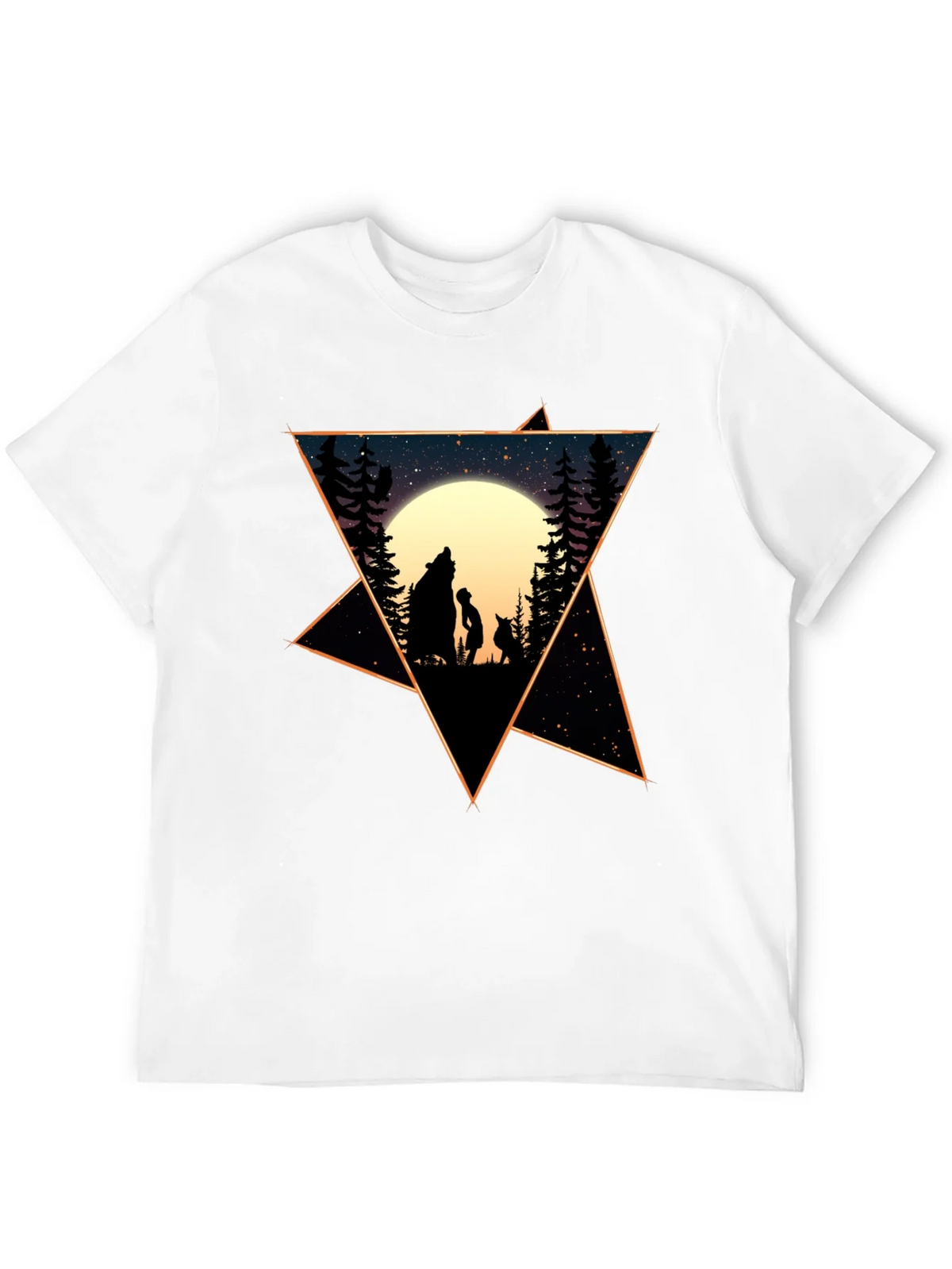 Starry Night Wolf & Child Graphic Tee product image 3