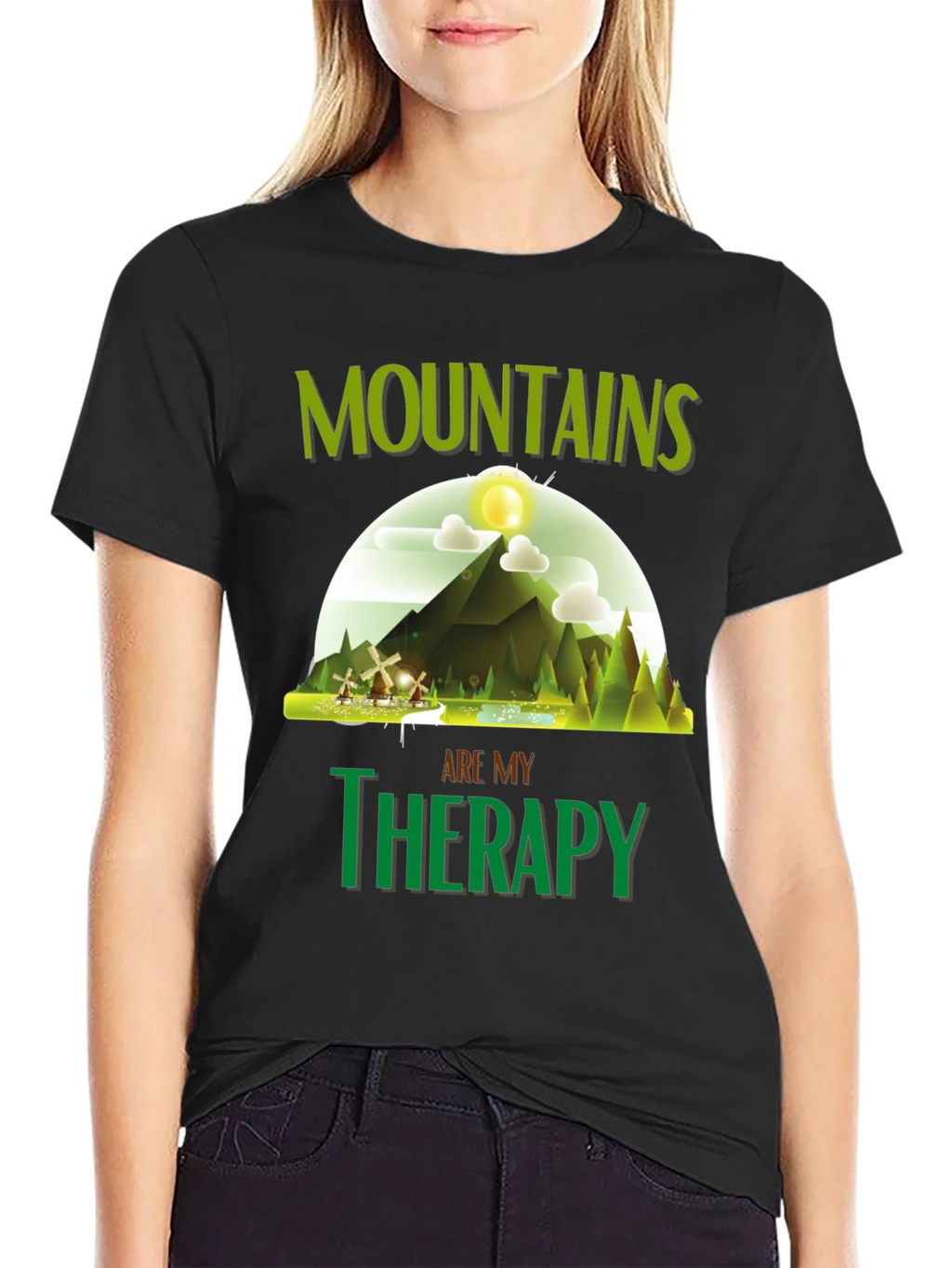 Mountains are My Therapy Graphic T-Shirt product image 5