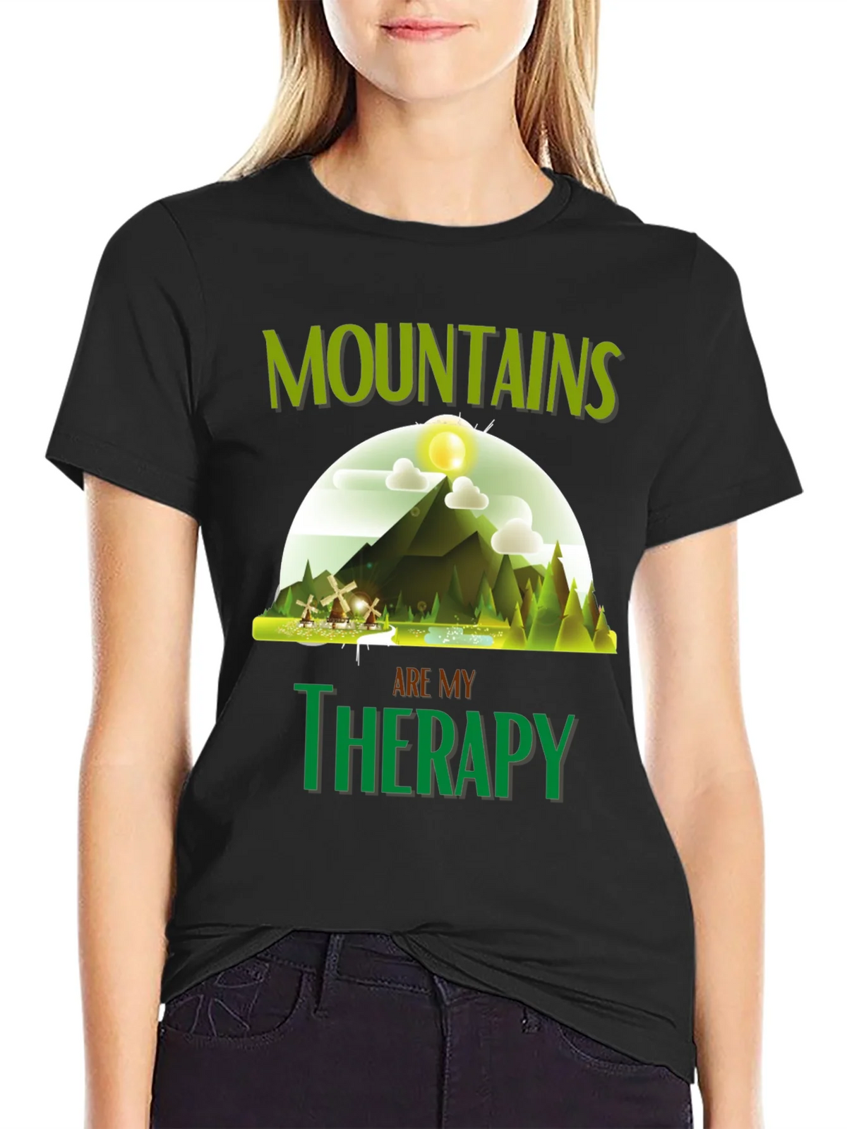 Mountains are My Therapy Graphic T-Shirt product image 5