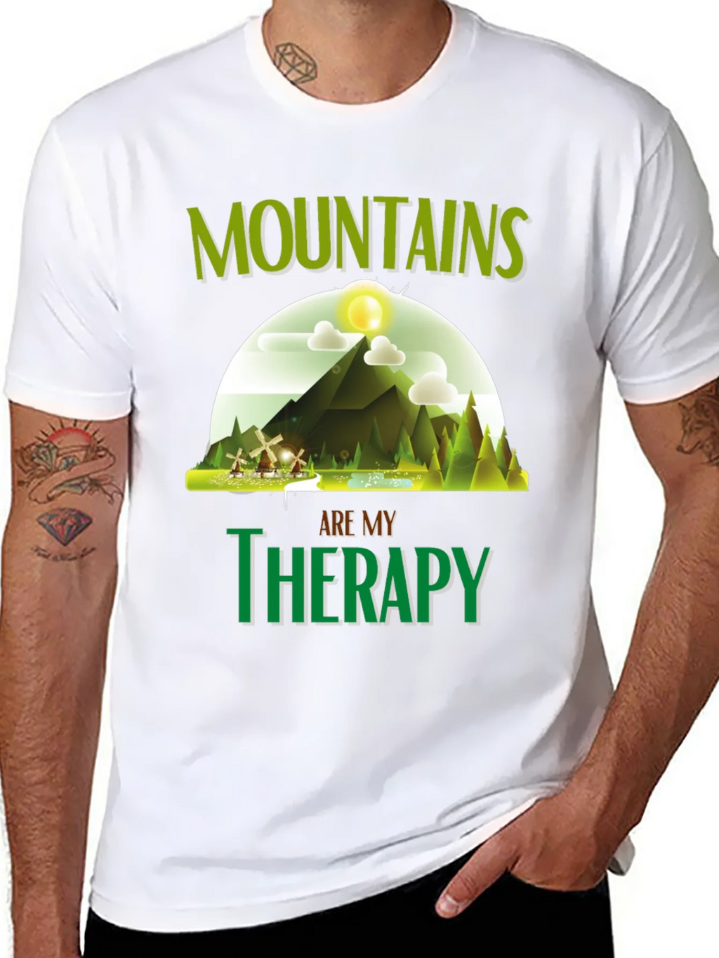 Mountains are My Therapy Graphic T-Shirt product image 10