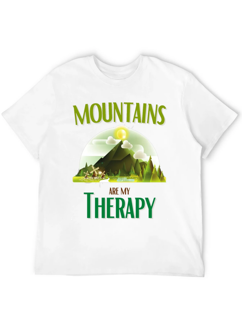 Mountains are My Therapy Graphic T-Shirt product image 3