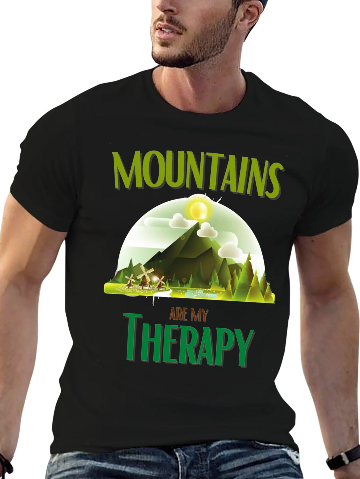 Mountains are My Therapy Graphic T-Shirt product image 9
