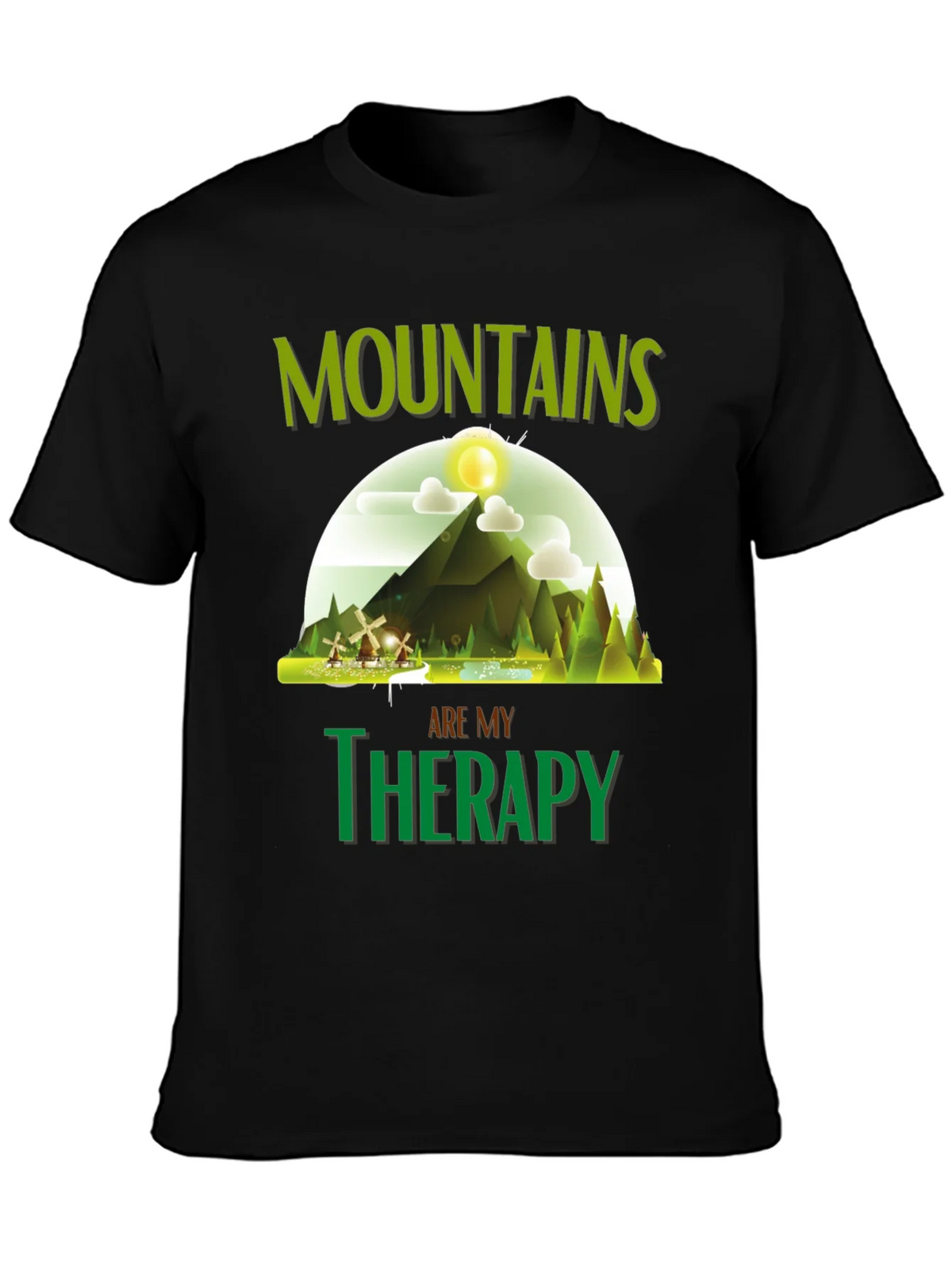 Mountains are My Therapy Graphic T-Shirt product image 6