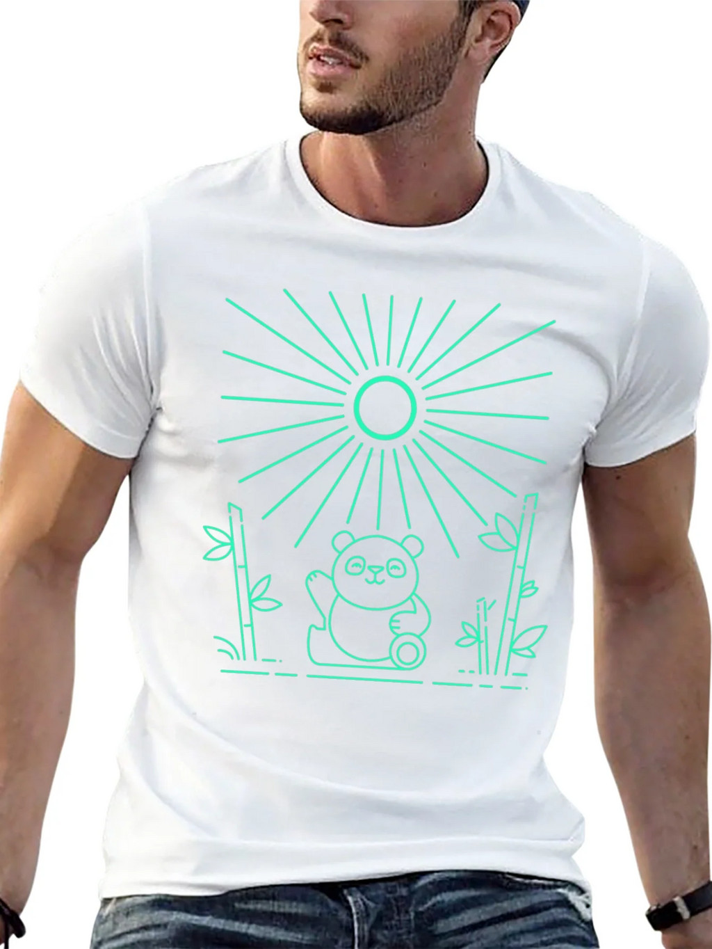 Panda Bamboo Graphic Tee - Cool Design product image 4