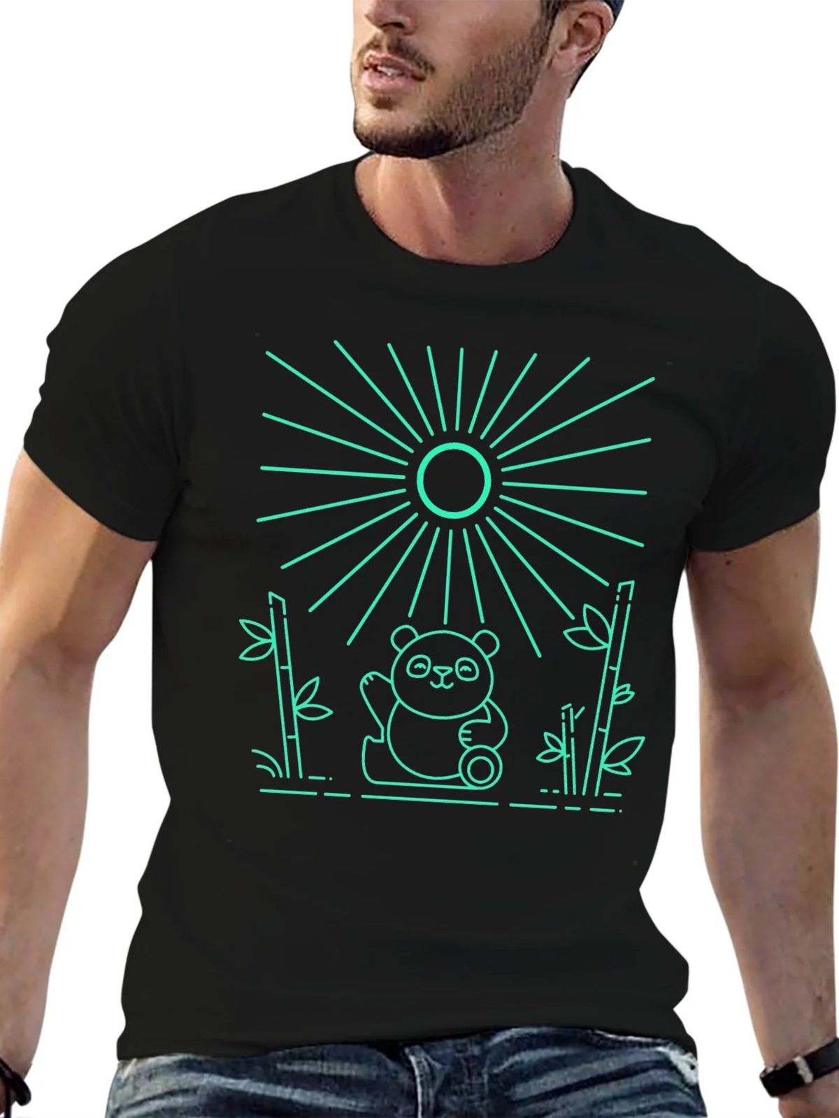 Panda Bamboo Graphic Tee - Cool Design product image 9