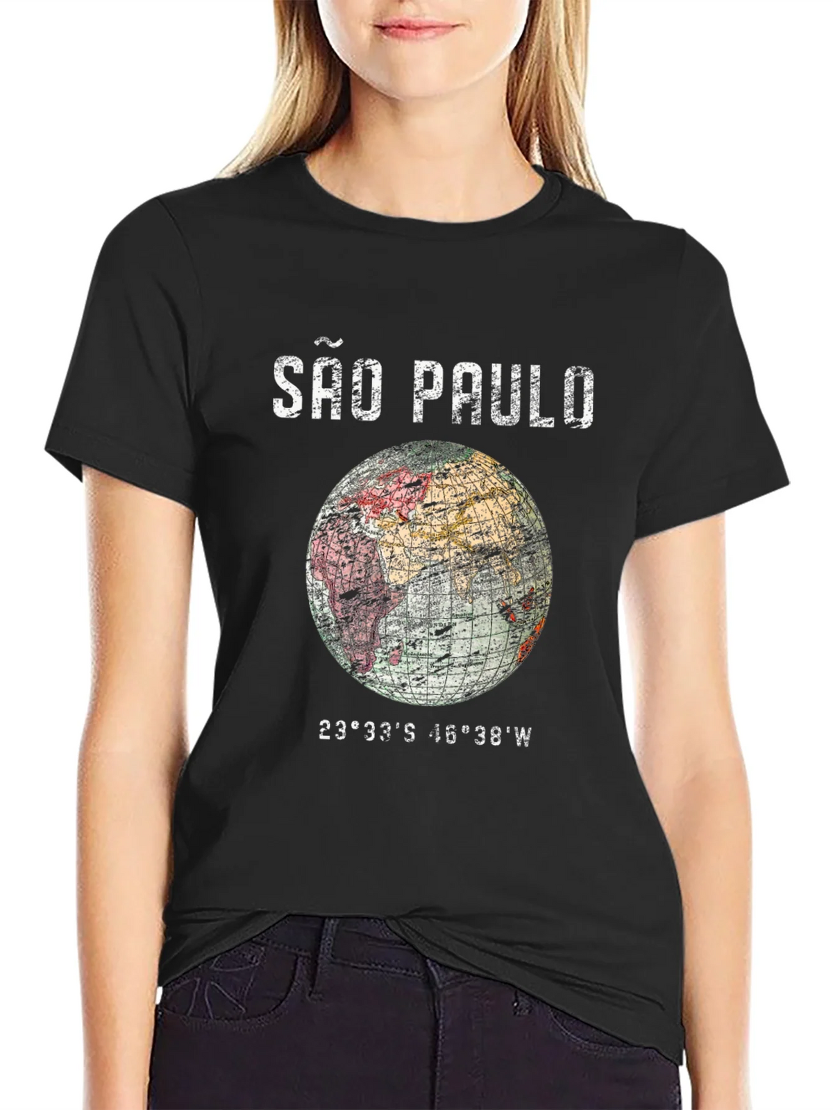 São Paulo Globe Graphic T-Shirt - Unisex product image 5