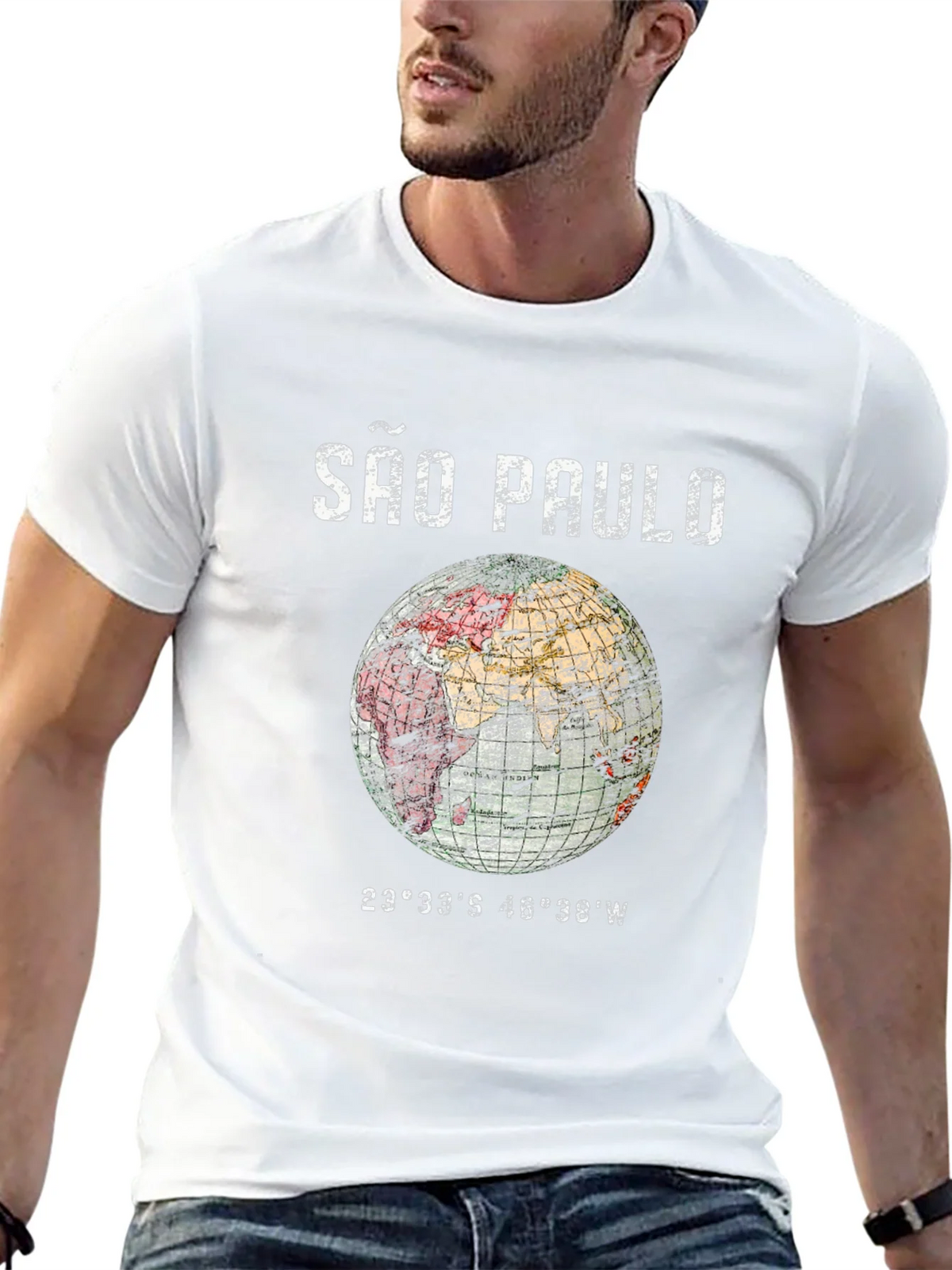 São Paulo Globe Graphic T-Shirt - Unisex product image 4