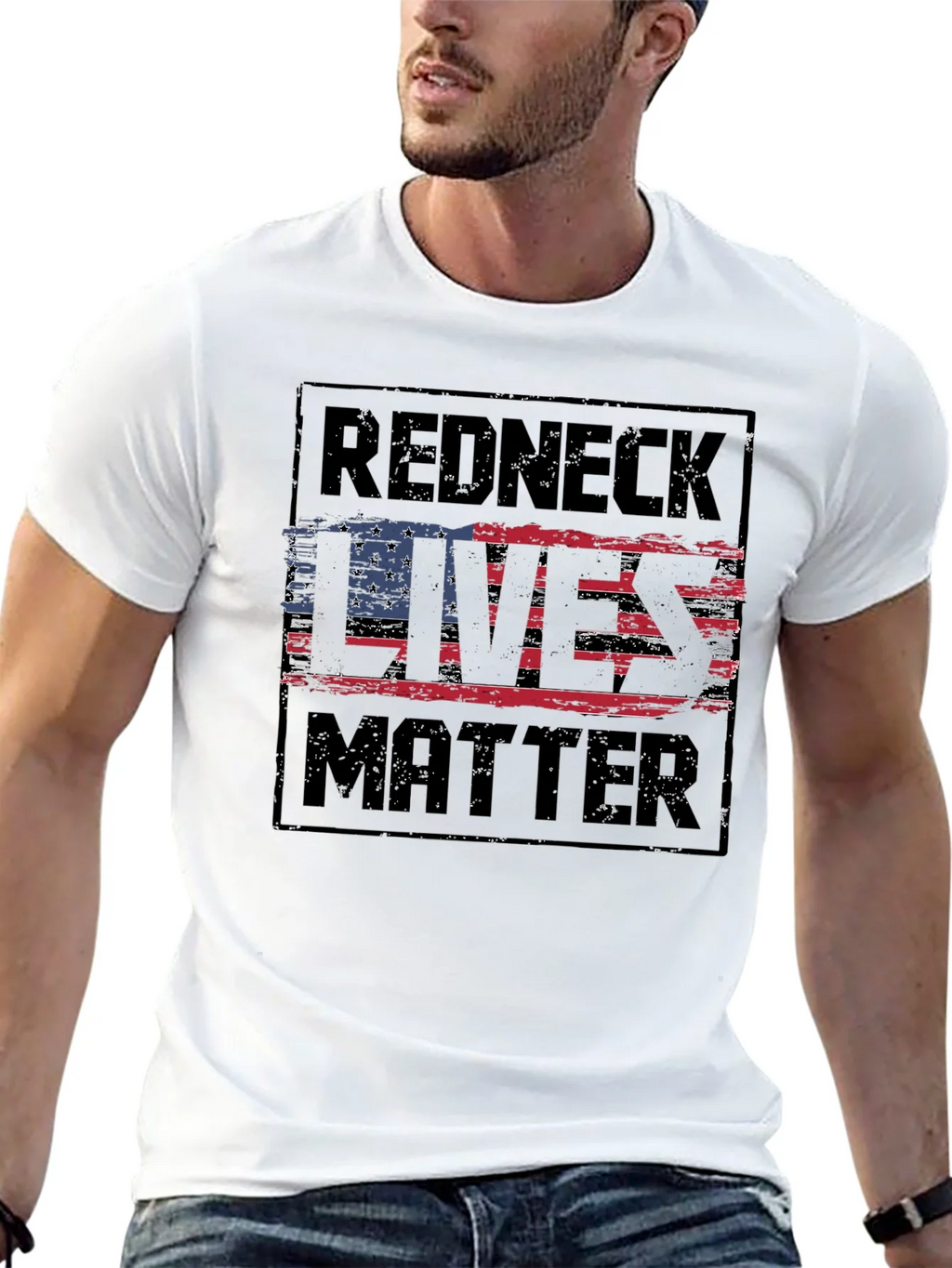 Redneck Lives Matter Graphic T-Shirt - Black product image 4