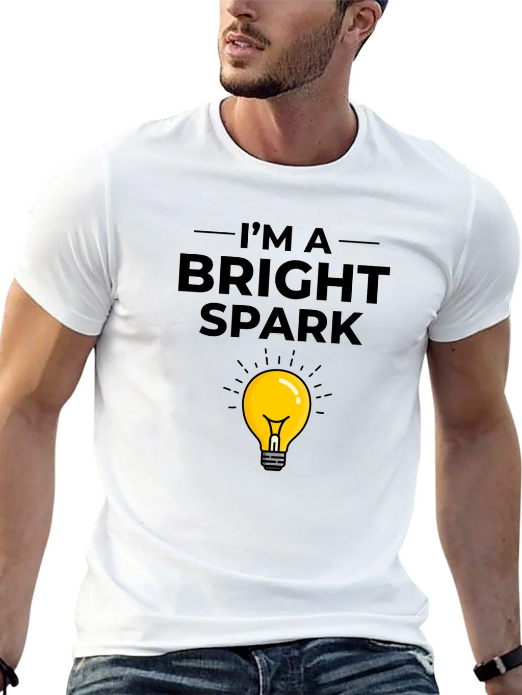 Bright Spark T-Shirt - Light Bulb Graphic Tee product image 4