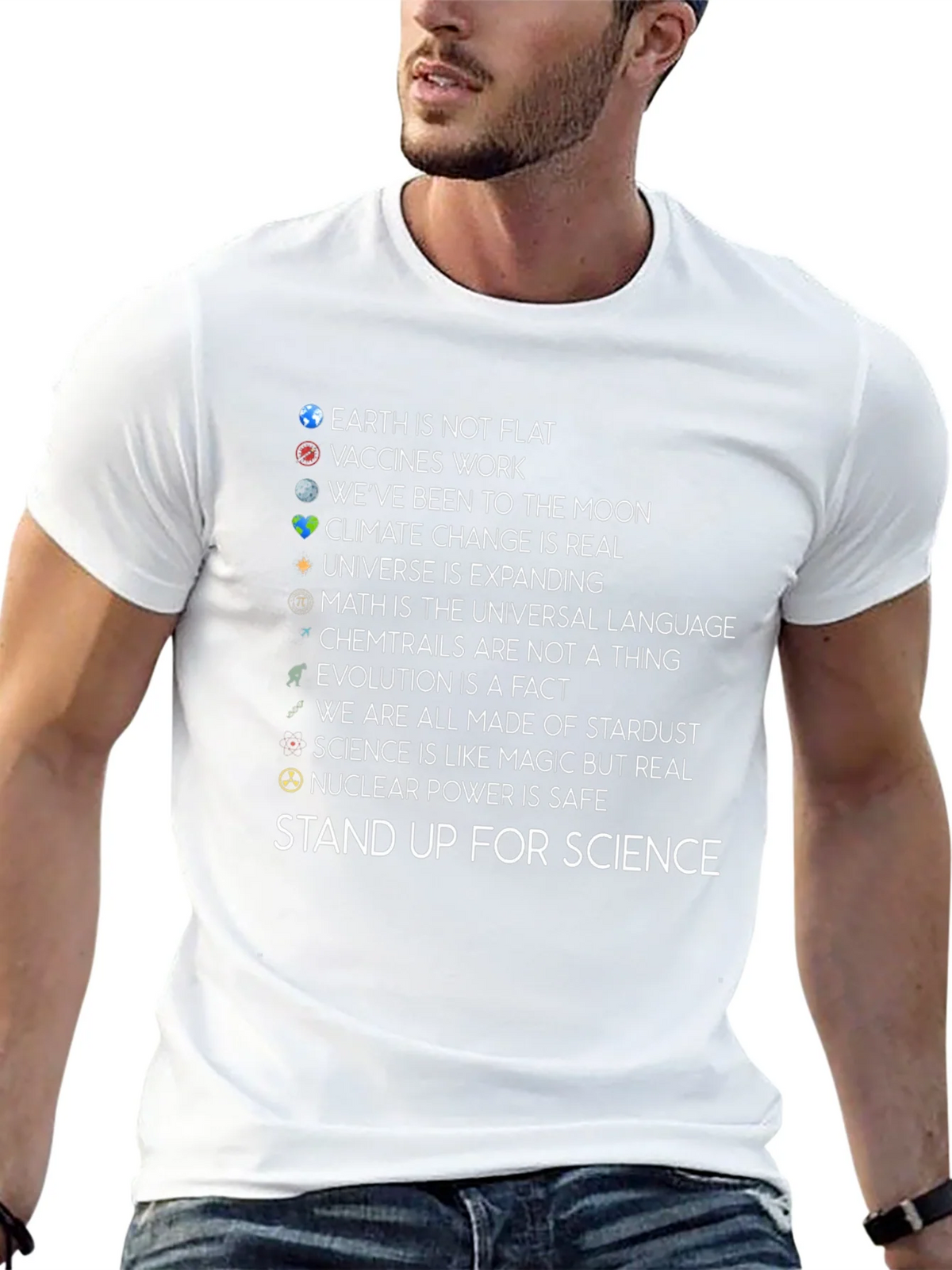 Science Facts Graphic T-Shirt - Stand Up For product image 4