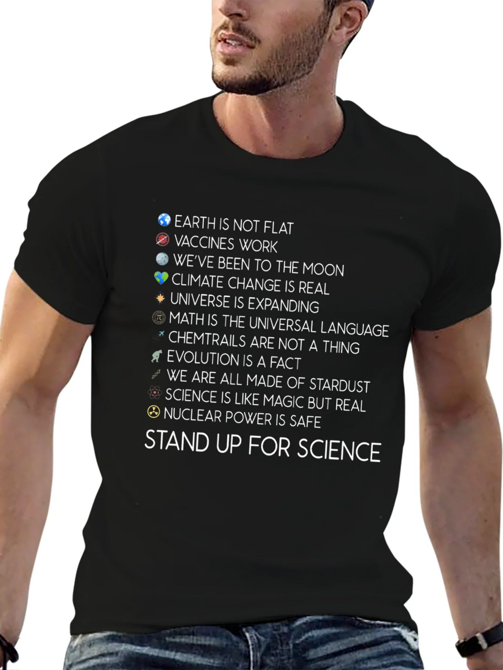 Science Facts Graphic T-Shirt - Stand Up For product image 9