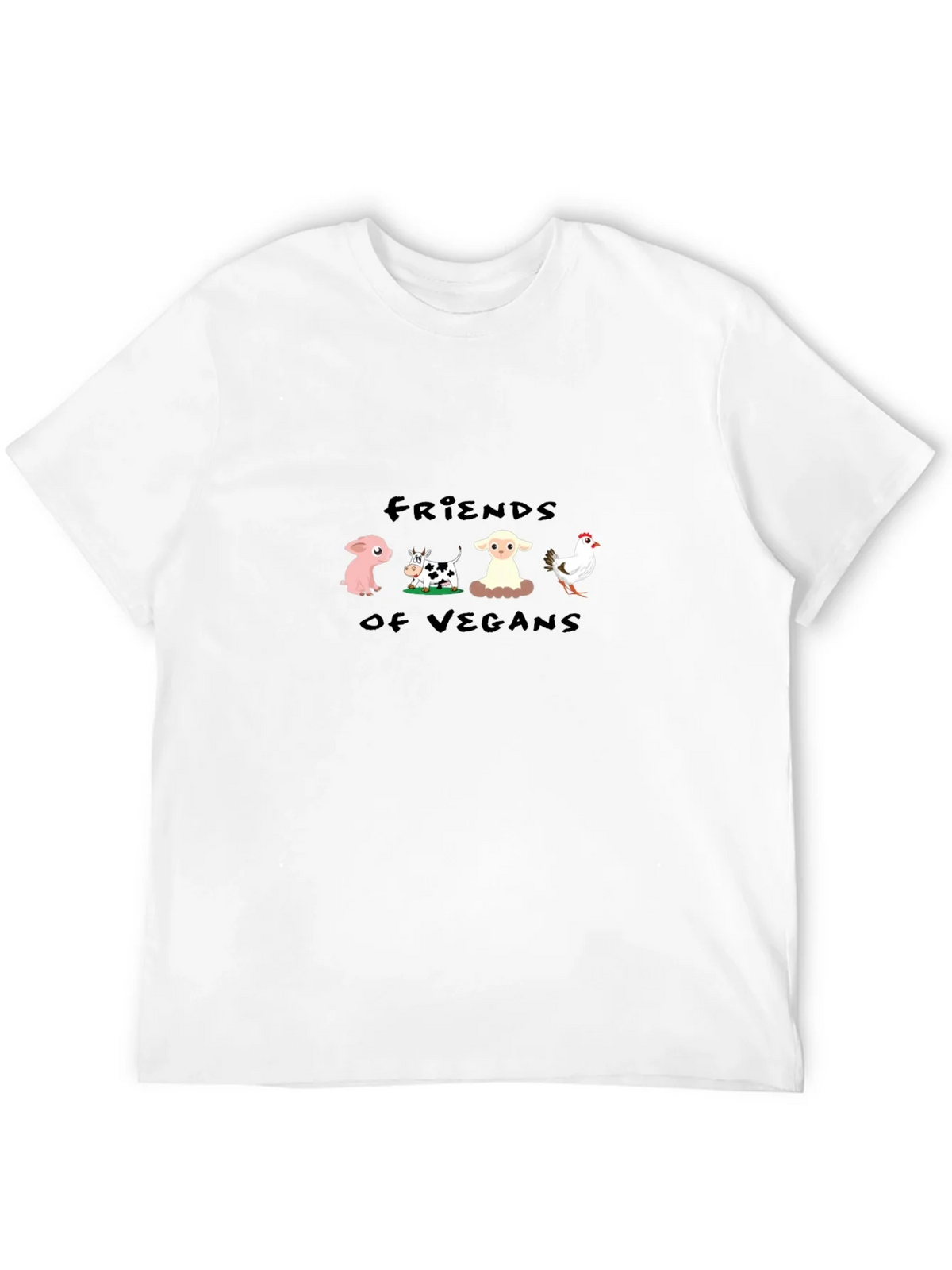 Friends of Vegans Black T-Shirt product image 3