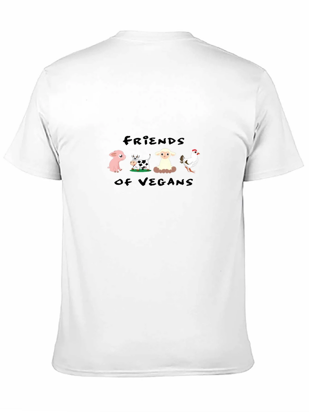Friends of Vegans Black T-Shirt product image 2