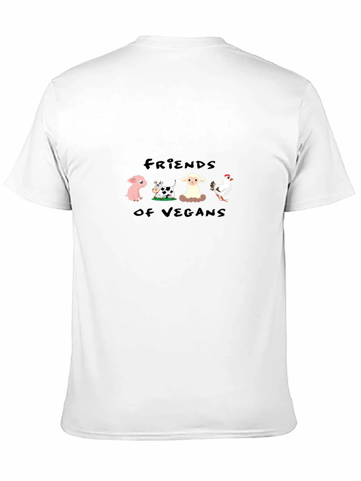 Friends of Vegans Black T-Shirt product image 2
