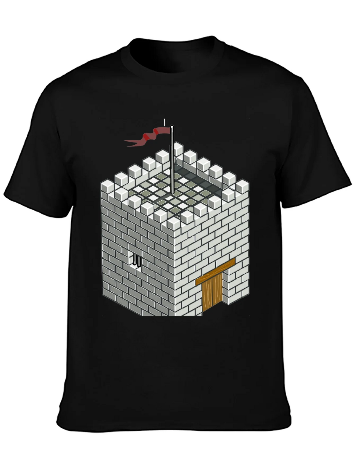 Pixelated Castle Tee - Retro Gaming Style Shirt product image 6