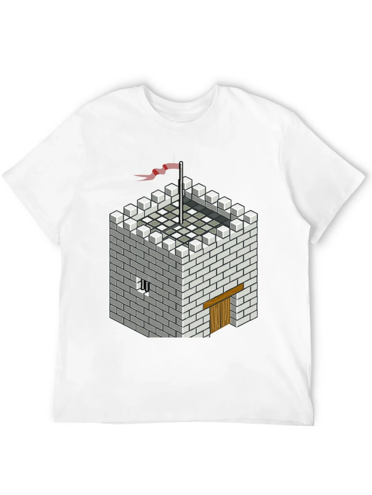 Pixelated Castle Tee - Retro Gaming Style Shirt product image 3