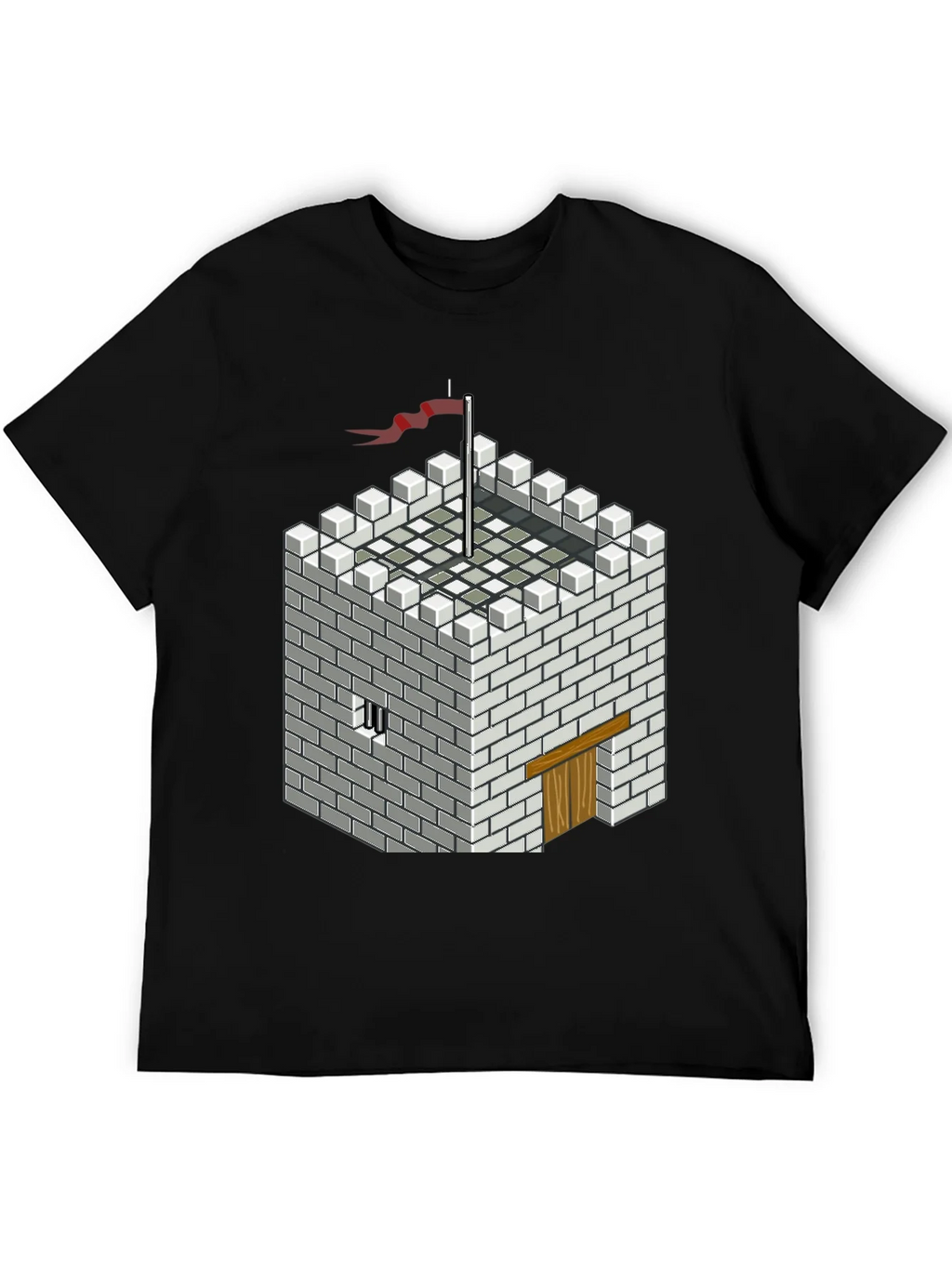 Pixelated Castle Tee - Retro Gaming Style Shirt product image 8