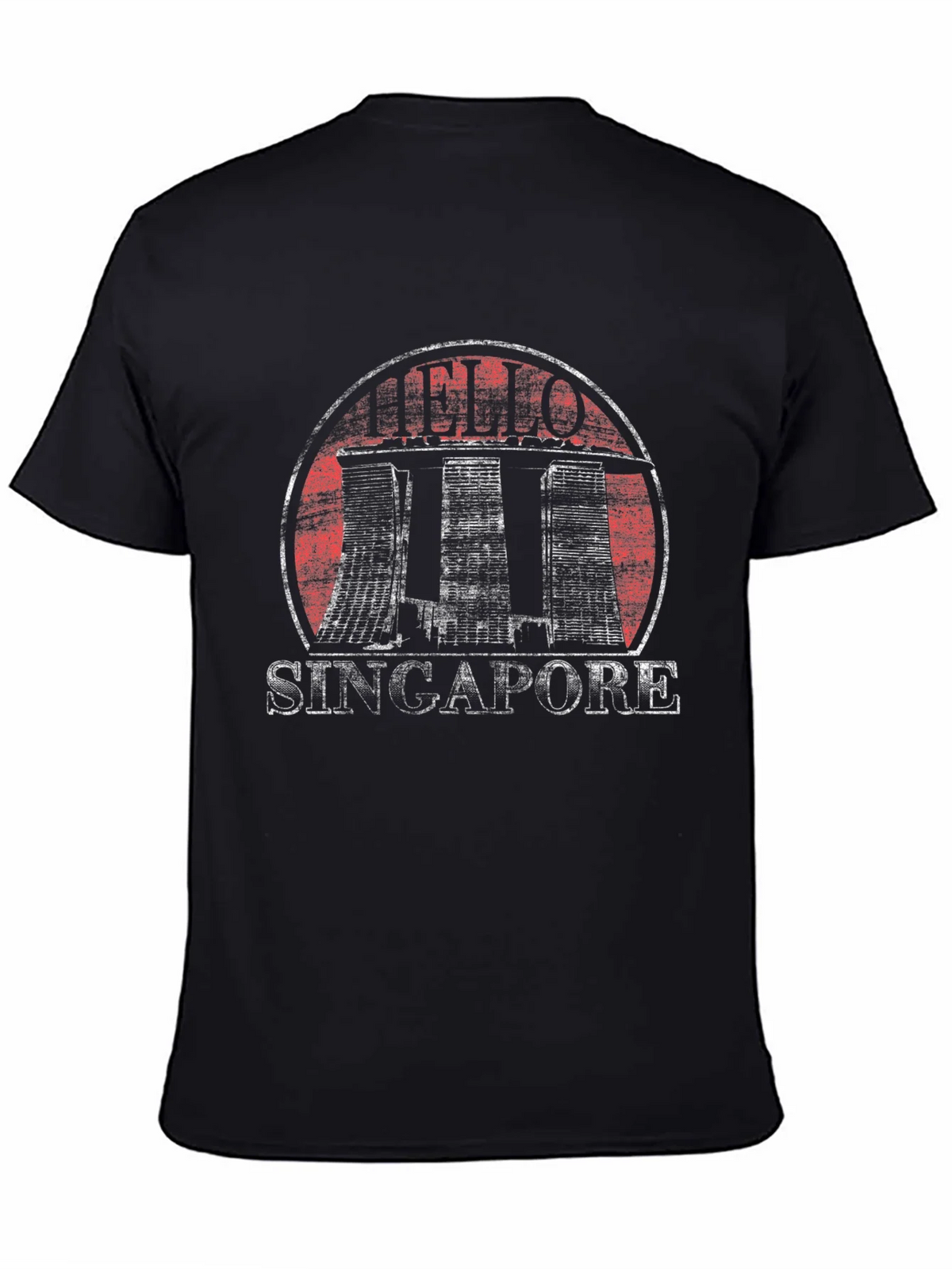 Singapore Vintage Graphic T-Shirt Black Cotton product image 7