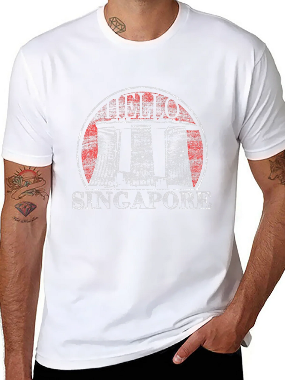 Singapore Vintage Graphic T-Shirt Black Cotton product image 10