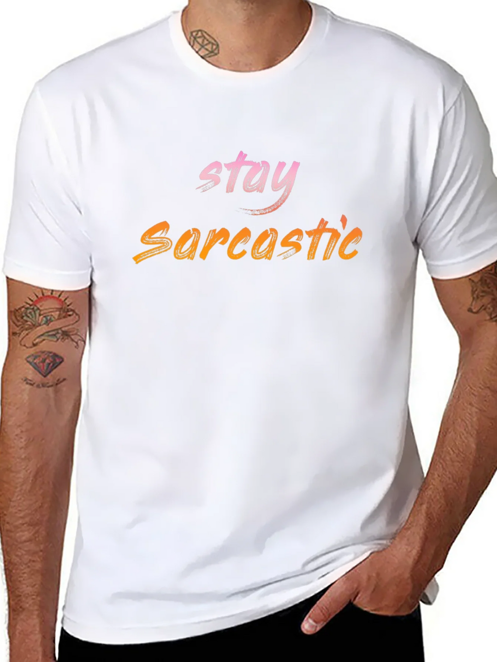 Stay Sarcastic Black T-Shirt product image 10