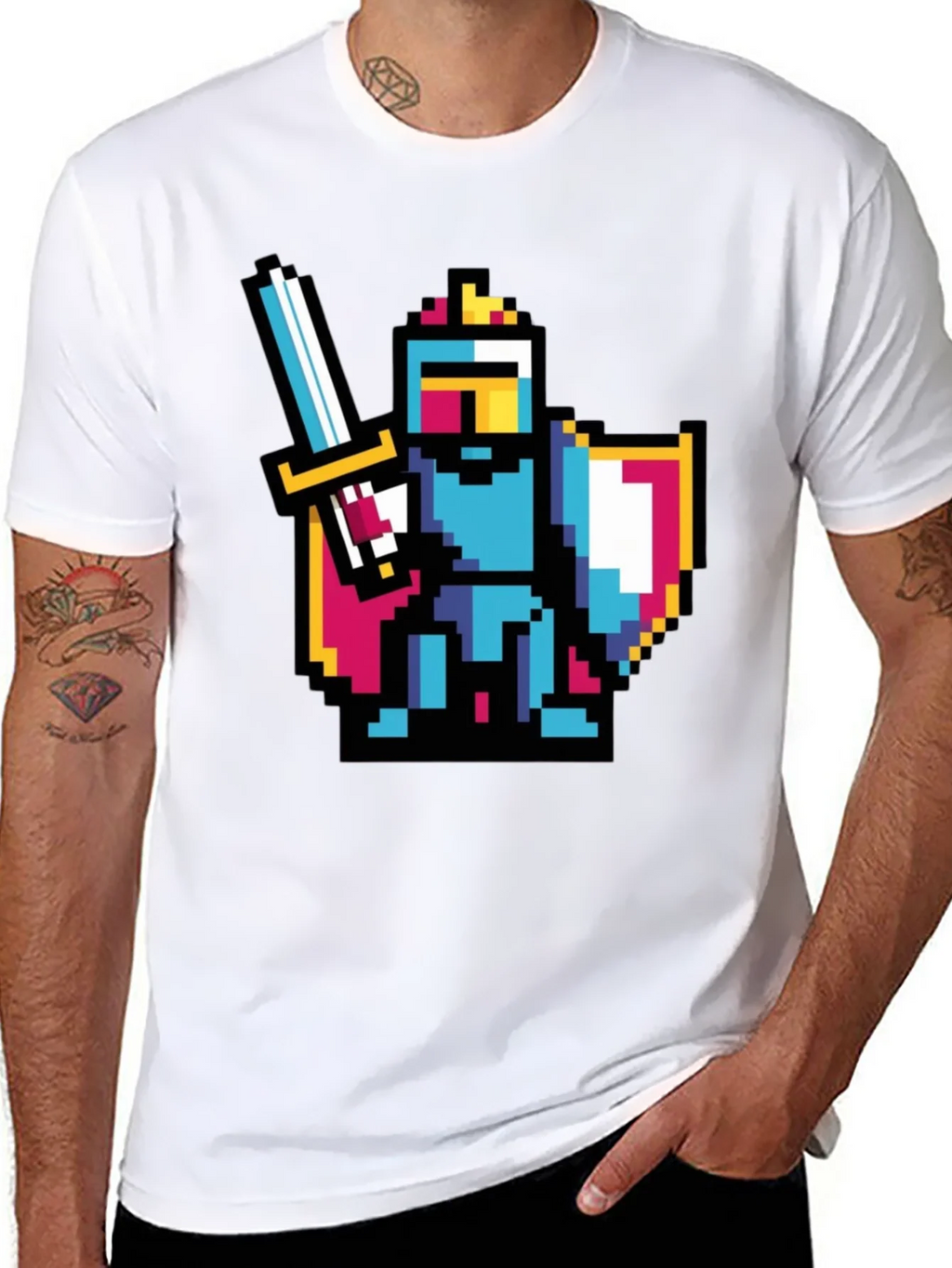 Pixel Knight Black T-Shirt product image 10