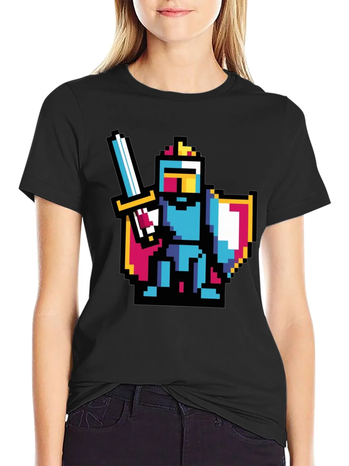 Pixel Knight Black T-Shirt product image 5