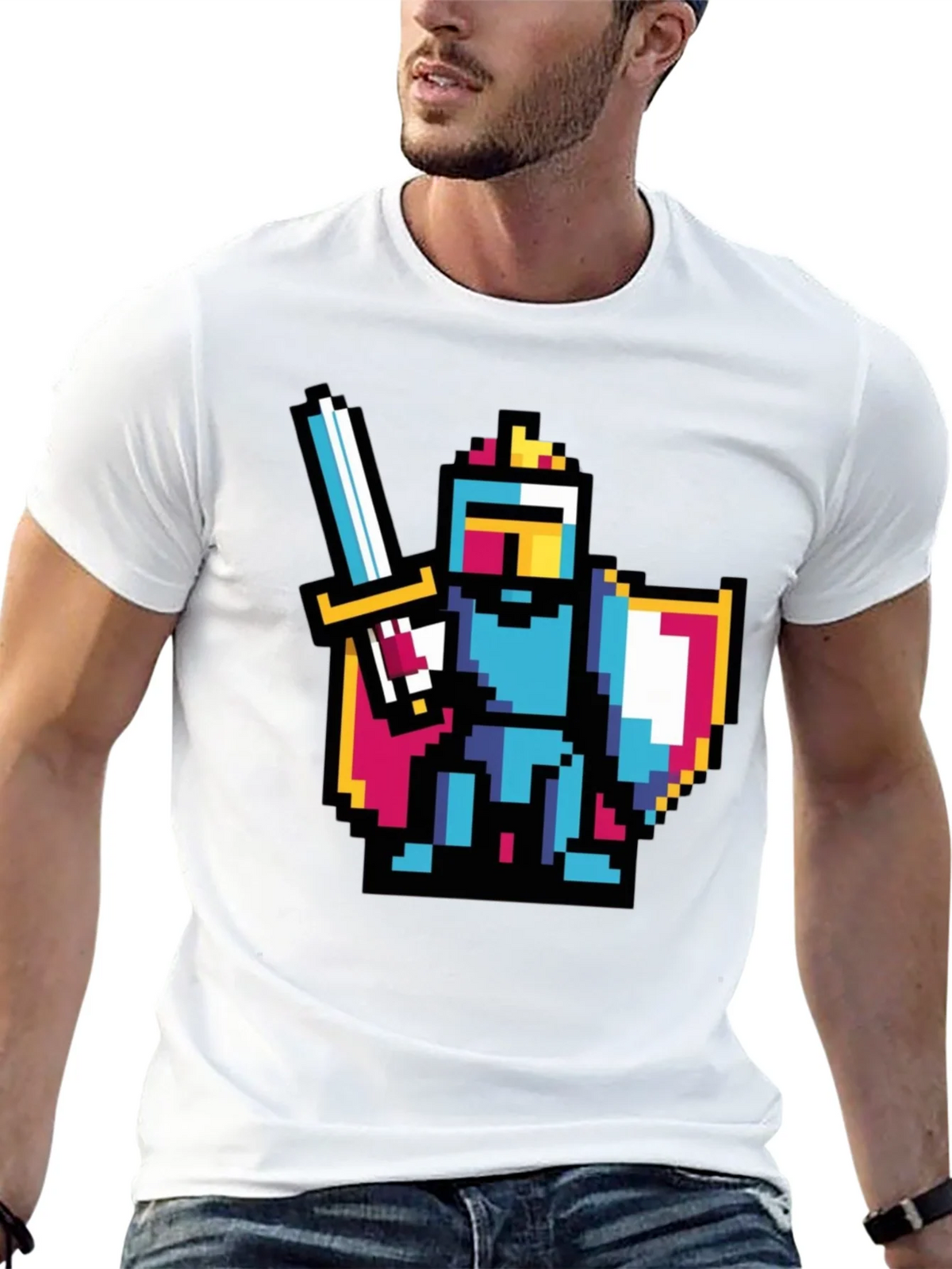 Pixel Knight Black T-Shirt product image 4