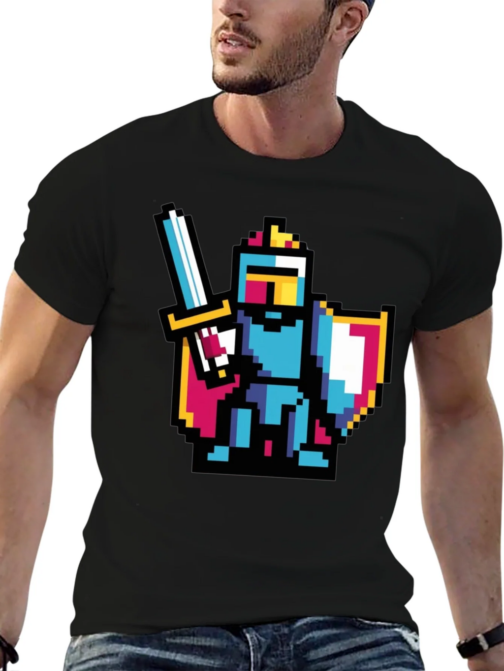 Pixel Knight Black T-Shirt product image 9