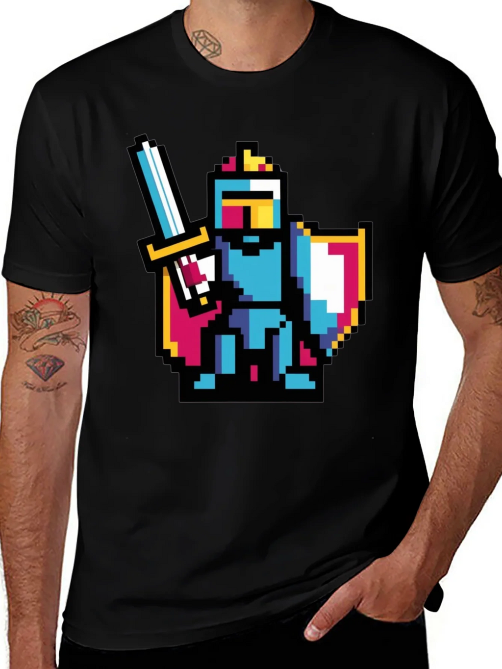 Pixel Knight Black T-Shirt product image 1