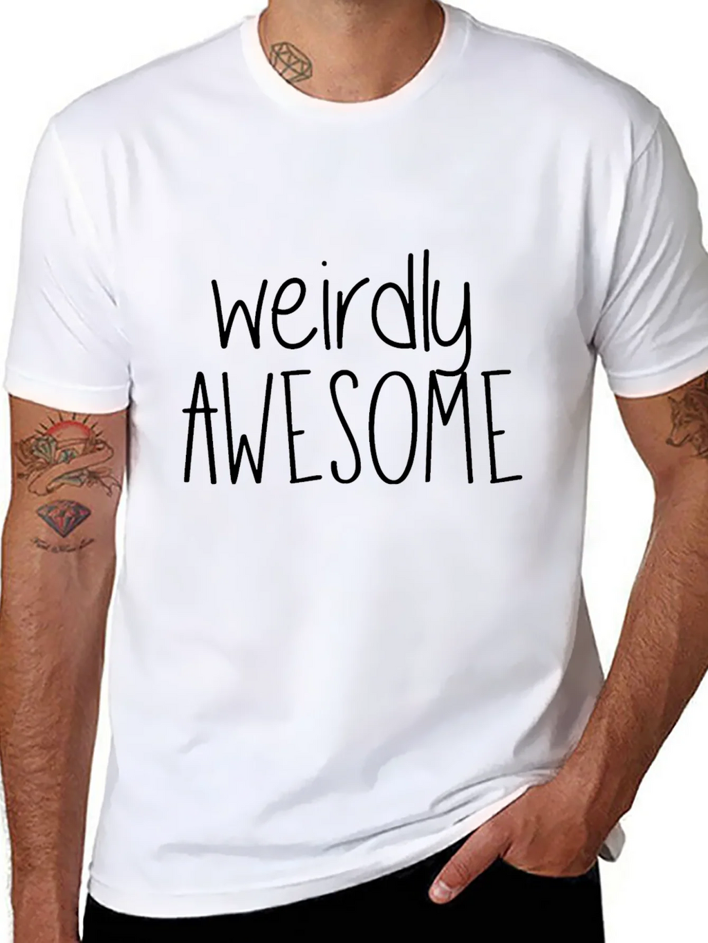 Weirdly Awesome Black Graphic Tee product image 10