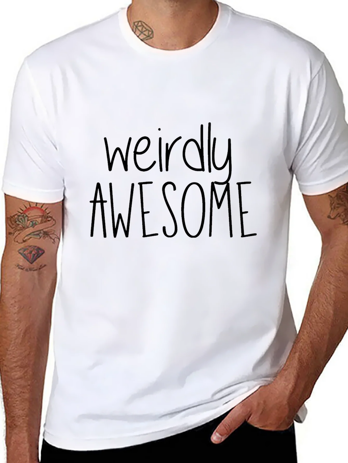 Weirdly Awesome Black Graphic Tee product image 10